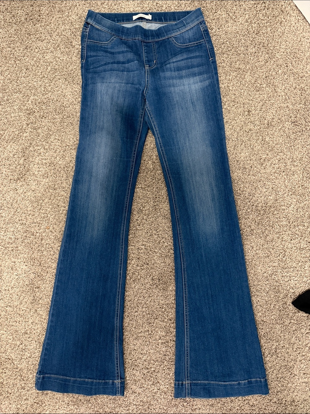Cello Women's Blue Flare Stretch Jeans